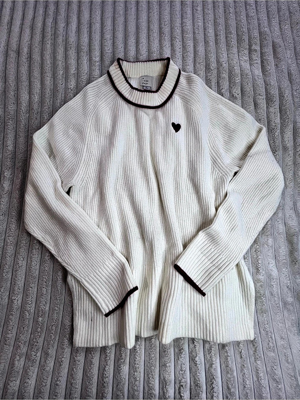 a new day Ribbed Mock Neck Sweater White Small Like New